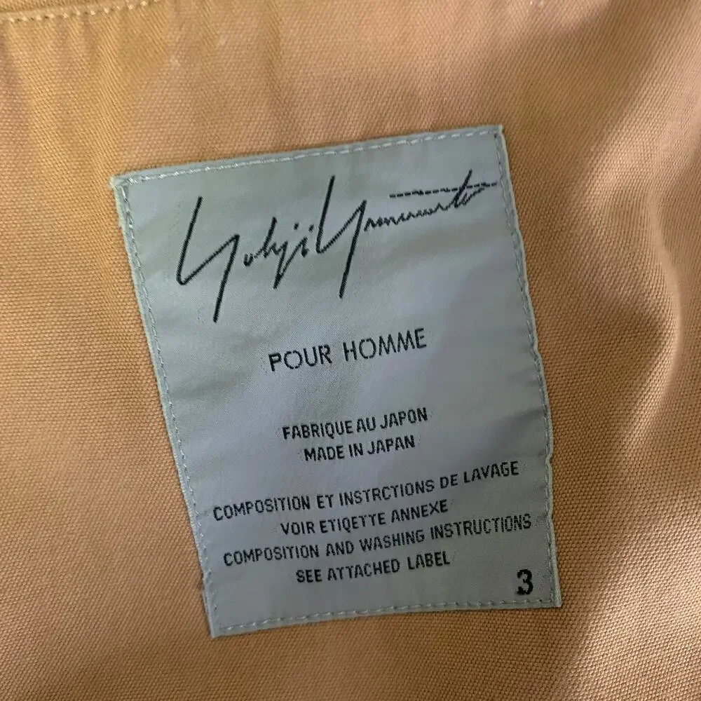 YOHJI YAMAMOTO Chest Size 50 Tan Cotton 40 33 Suit